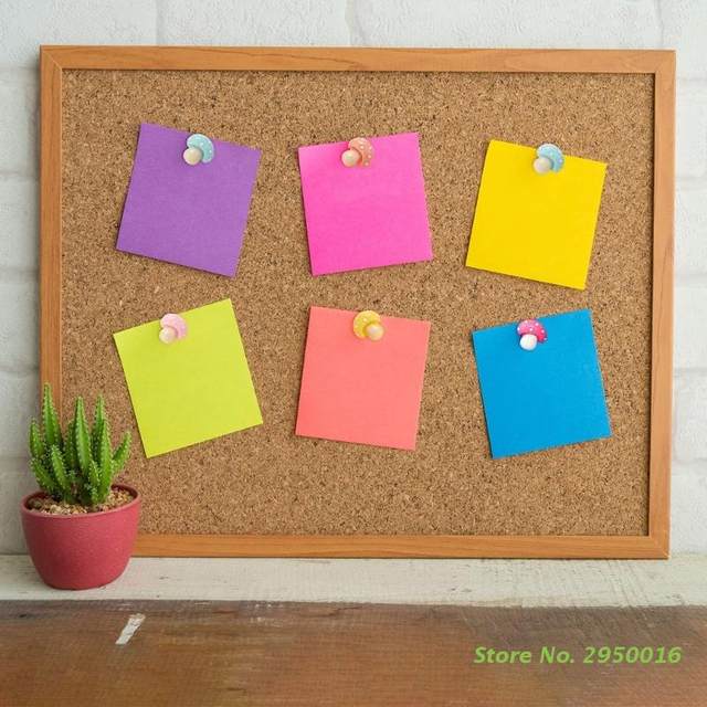 1box/30pcs Round Corkboard Push Pins/thumbtacks For Kindergarten, Message  Board, Bulletin Board, Cubicle Wall, Photo Wall, Etc.