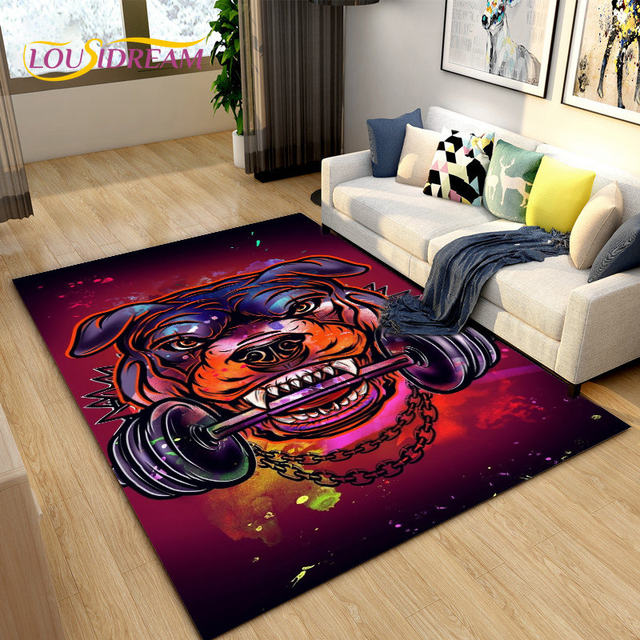 Colorful Dog Rug Sport Decor Gift Floor Decor Living Room Carpet Rug Area  Rug - 0f3b91692f50