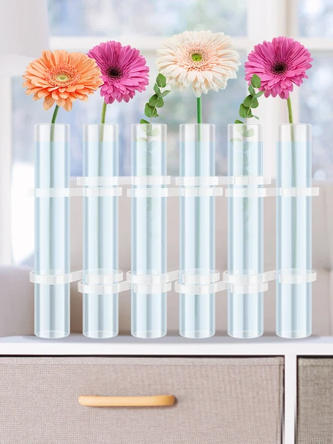Hinged Flower Vase Glass Vase Tube Creative Plant Holder For Living Room  Office Corridor Study Bedroom Dining Table Home Decor - AliExpress