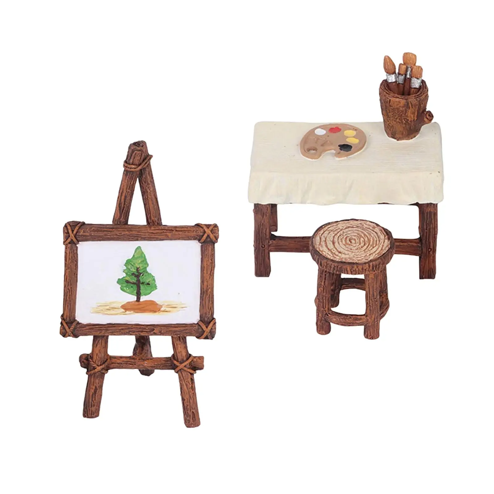 Painting Scene Model Adults Childrens 1/12 Miniature Dollhouse Accessories