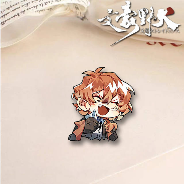 Broche imprimée de beau garçon, Badge en acrylique, Bungou, chien errant  autour de nakakara Nakaya Dazai Osamu - AliExpress