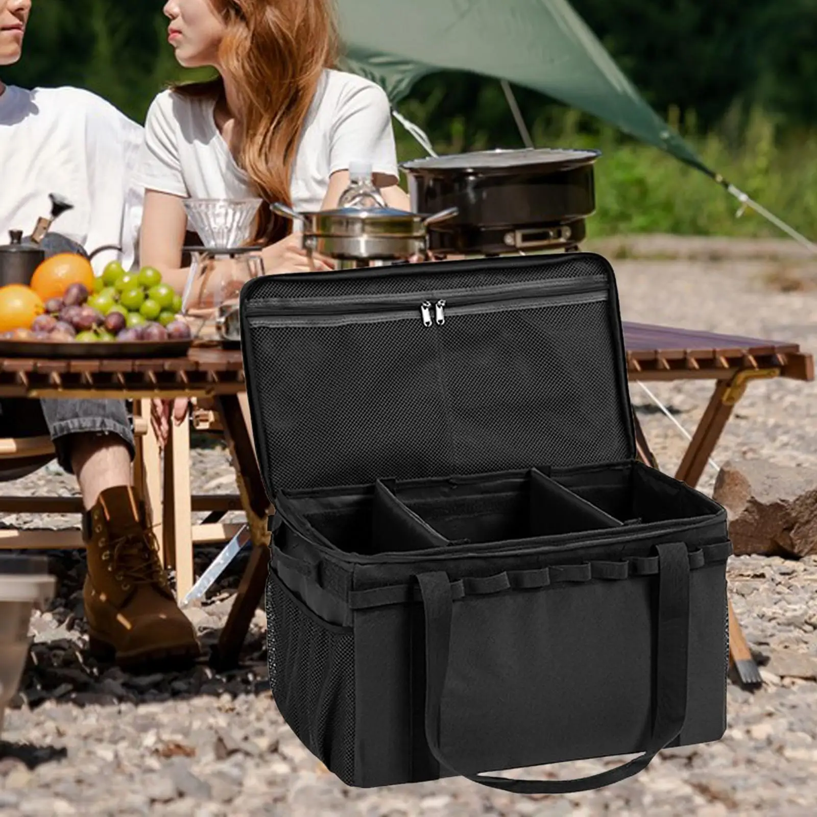 Outdoor Picnic Storage Bag Utility carry Bag Lightweight Stylish Design Convenient for Barbecue Portable with Handles
