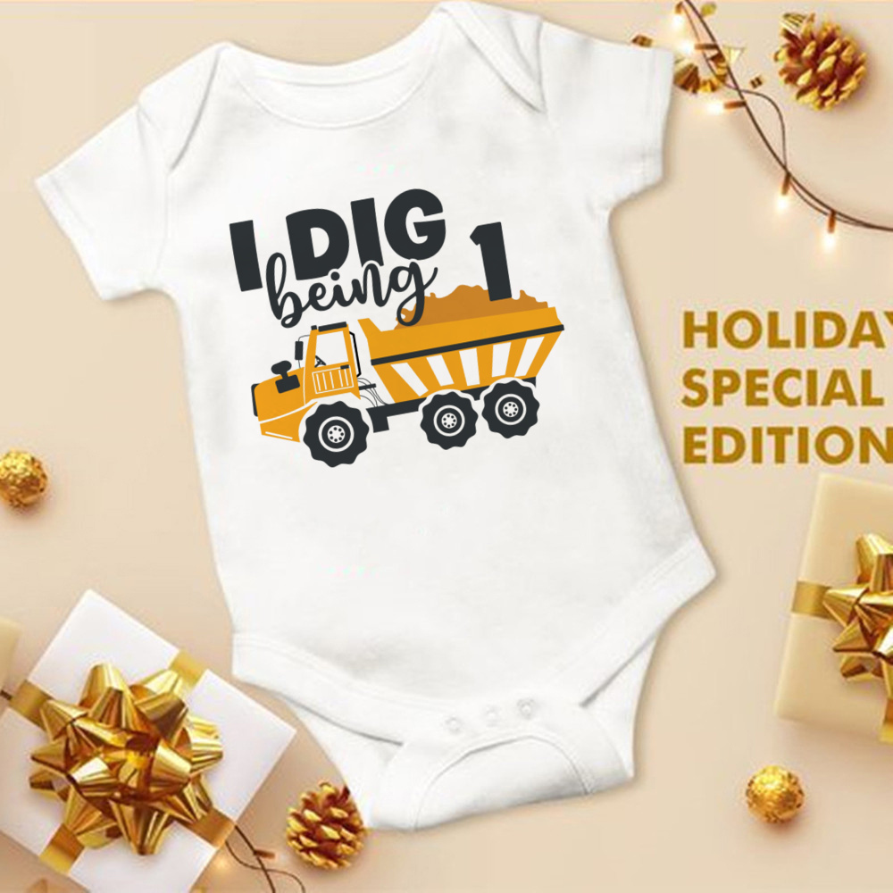 Mein 1. Geburtstag Neugeborenen Stram pler Sommer Säugling Körper Kleinkind kurze Prinz Ärmel Overall Baby Jungen Geburtstags feier Outfit Kleidung – Detail 26