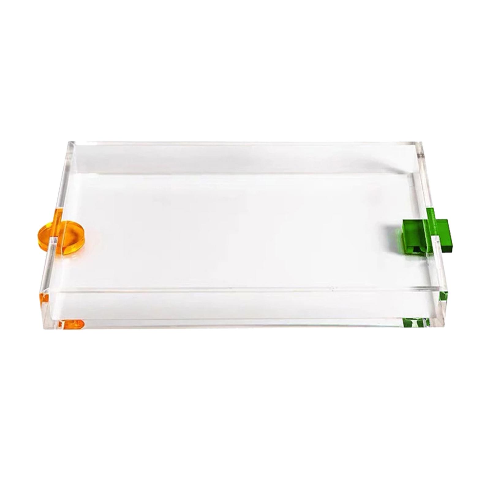 Acrylic Serving Tray Platter Food Trays for Breakfast Convenient Photo Prop Practical Ottoman Tray Sturdy Multifunctional