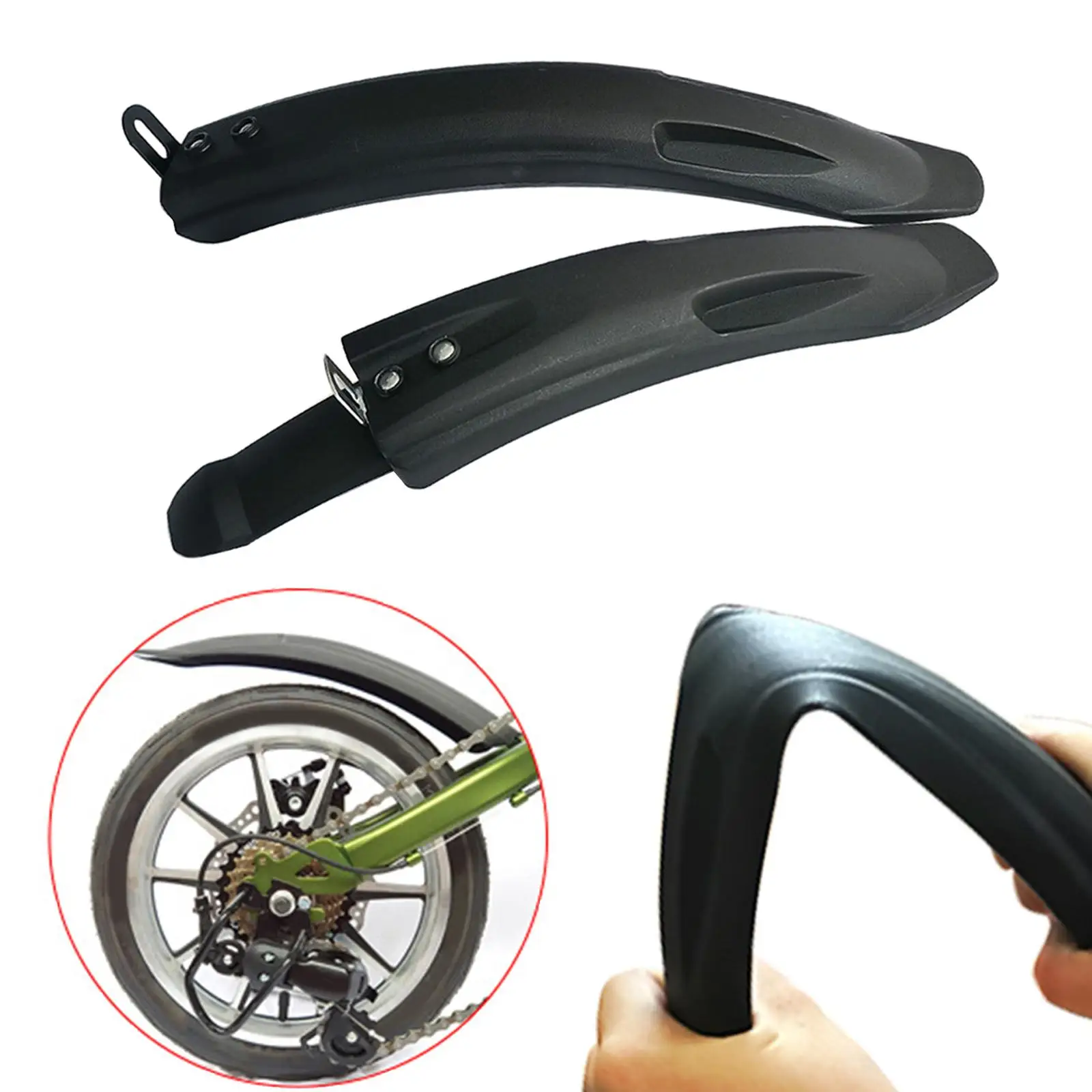 1 Pair Universal 14-18 Inch Bike Universal Fender Tough Mudguard Bicycle Electric Extension Scooter Mudguard For Motorcycle