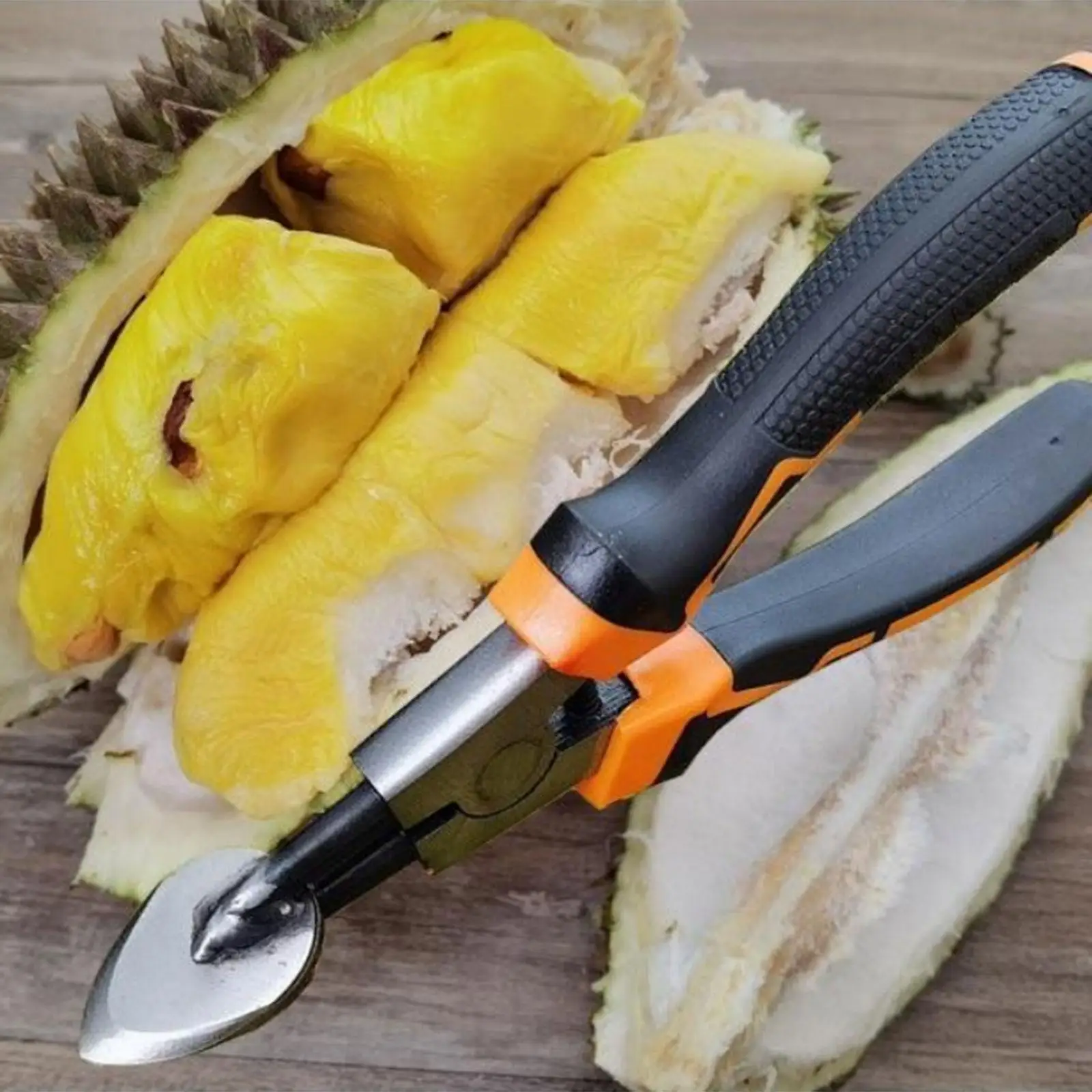 Durian Opener Watermelon Opener Peeling Smooth Durable Manual Durian Shelling Machine for Kids and Adults Kitchen Gadget