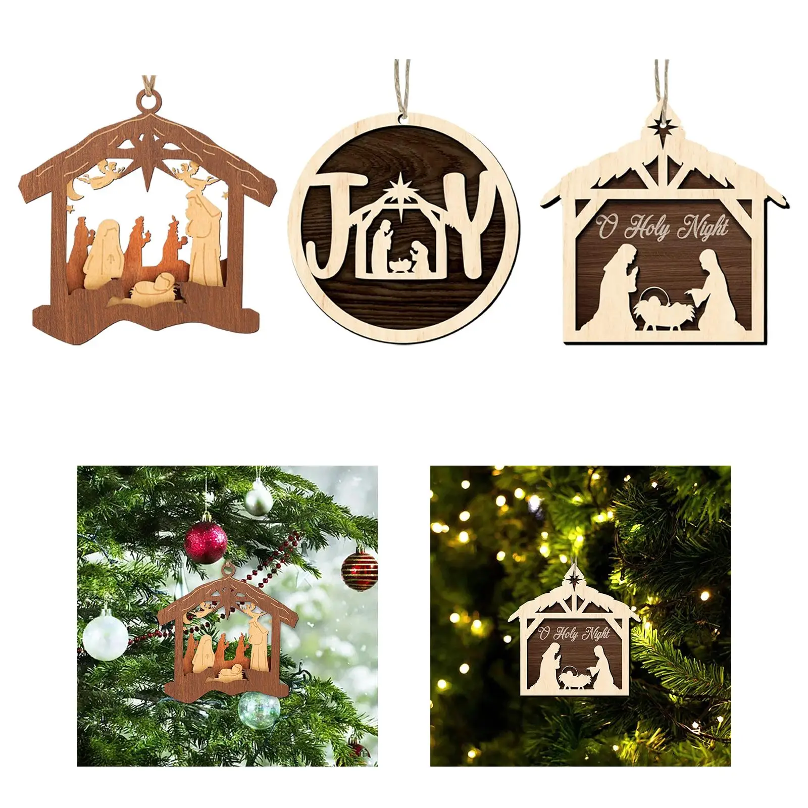 Christmas Nativity Scene Ornaments Jesus Christmas Ornaments for Xmas Tree