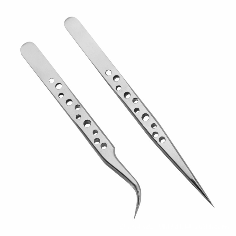 Description Picture 4 of itemElectronics Industrial Tweezers Anti-static Curved Straight Tip Precision Stainless Forceps Phone Repair Hand Tools Sets