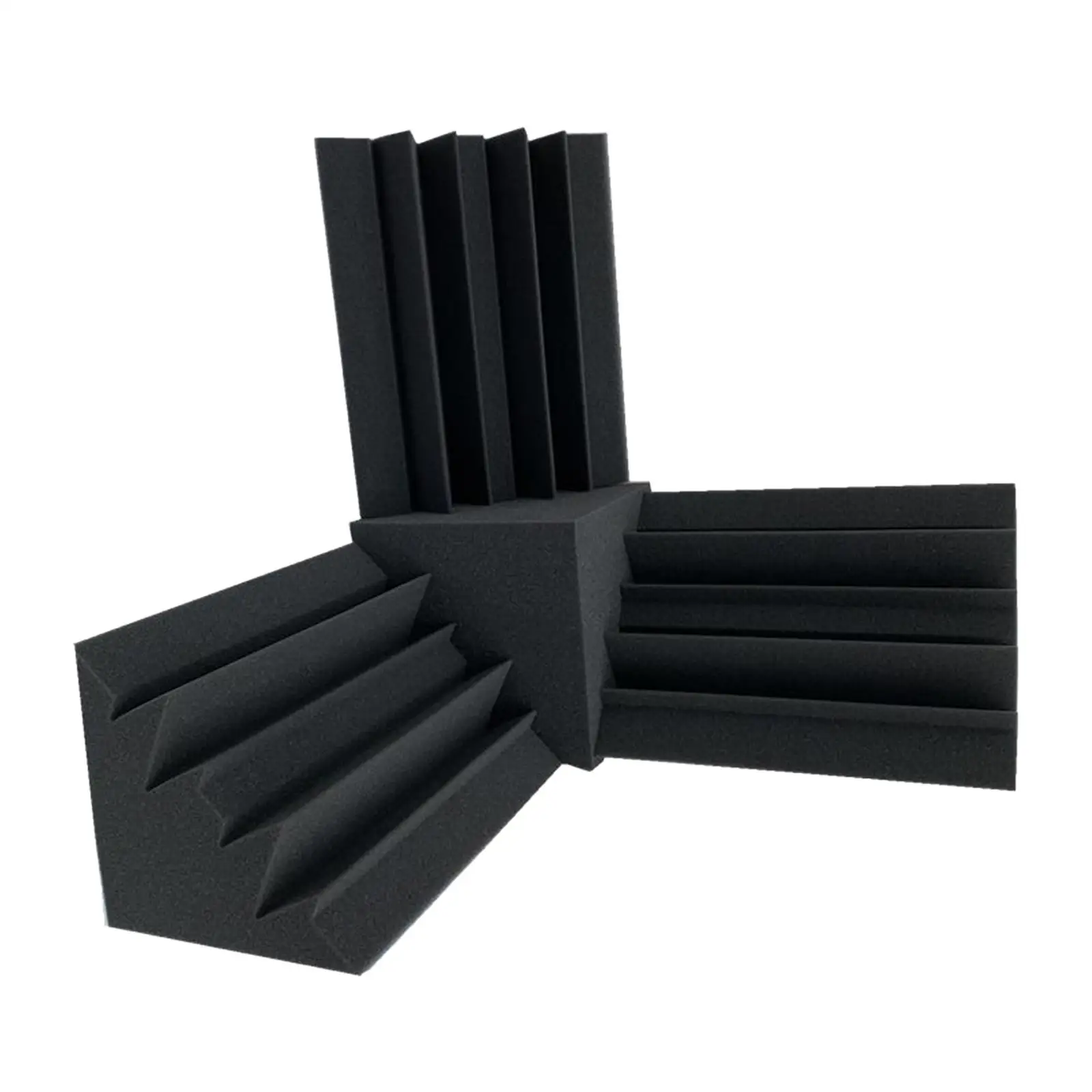 Set of Four acoustic Foam Panels Sound Proof Sound Insulation Easy to Install Corner Wedge Foam Sound Absorbing Panel for Studio