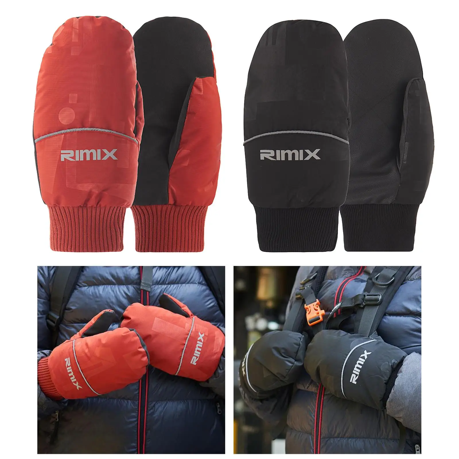 Non Slip Winter Gloves Unisex Windproof Thermal Warm Waterproof  for Skiing Walking Jogging Sports