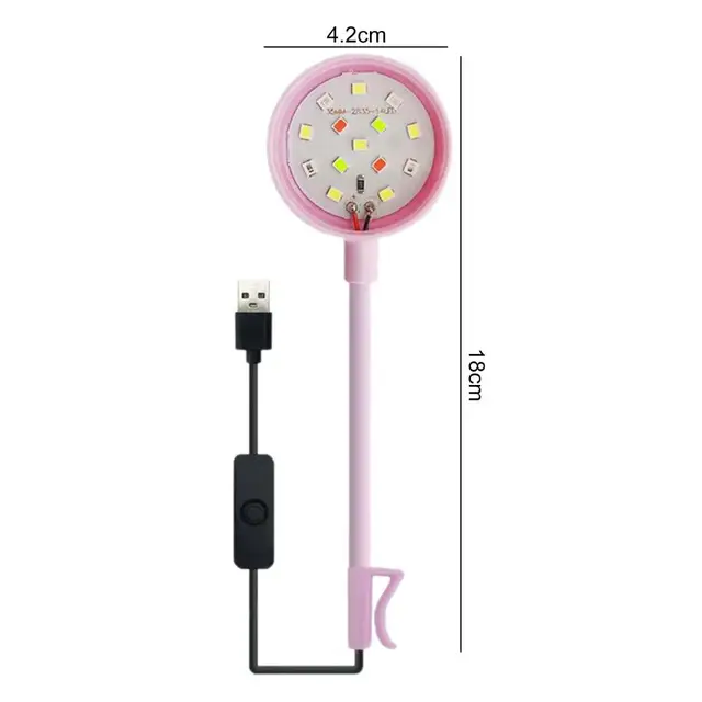 WEAVERBIRD Luz de acuario para pecera, luz LED de 6 W, 12 LED, lámpara de  clip para peceras de 8 a 15 pulgadas, 0.236 in de grosor