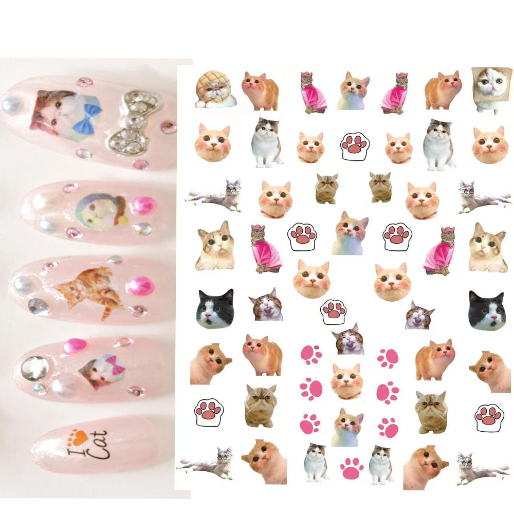 Best of Lovely Cat 3D Nail Art Sticker Cartoon Corgi Shiba Inu Nail Decals DIY Slider For Nail Art Decoration Manicure Accessories Reviews & Tips