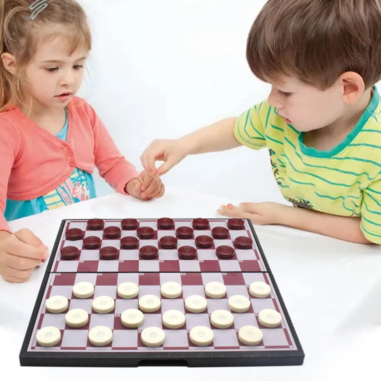  inch Magnetic Checkers Board Game Foldable Checkers Board for children fun