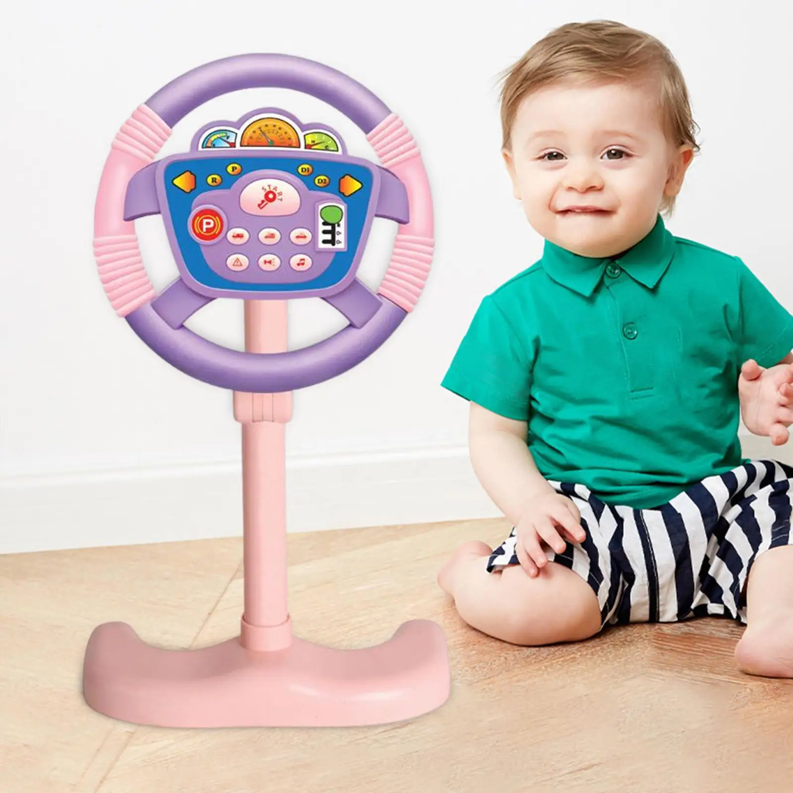 Steering Wheel Toy Steering Activity 360 Rotation Interactive for Gifts
