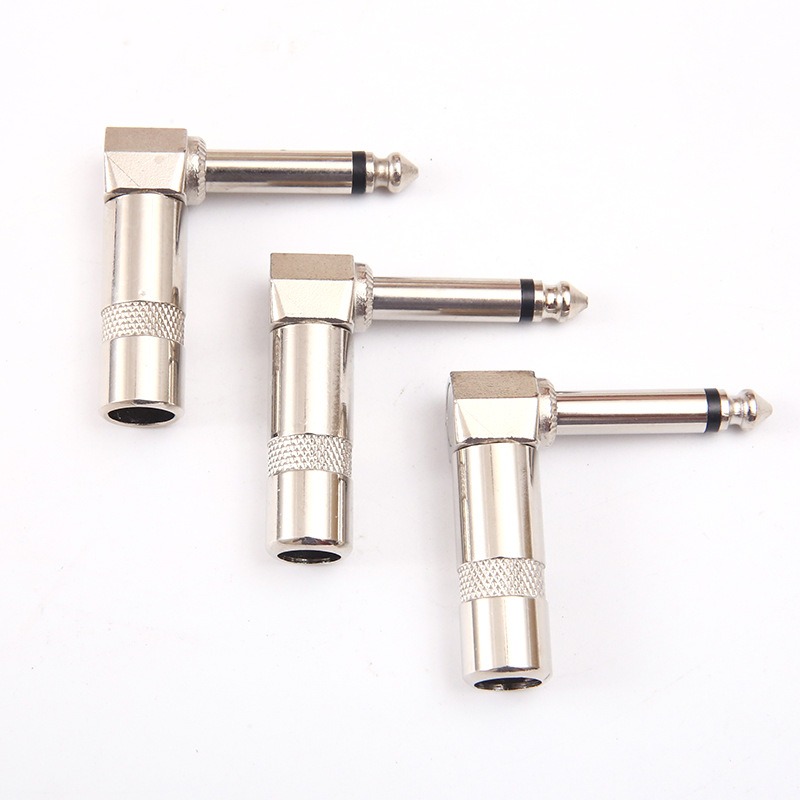1Pcs 1/4 "TS Rechtwinklig Stereo Mono Telefon Stecker 6,35mm Jack Ellenbogen mit Frühling Effekte Pedal Mikrofon MIC stecker – Detail 4