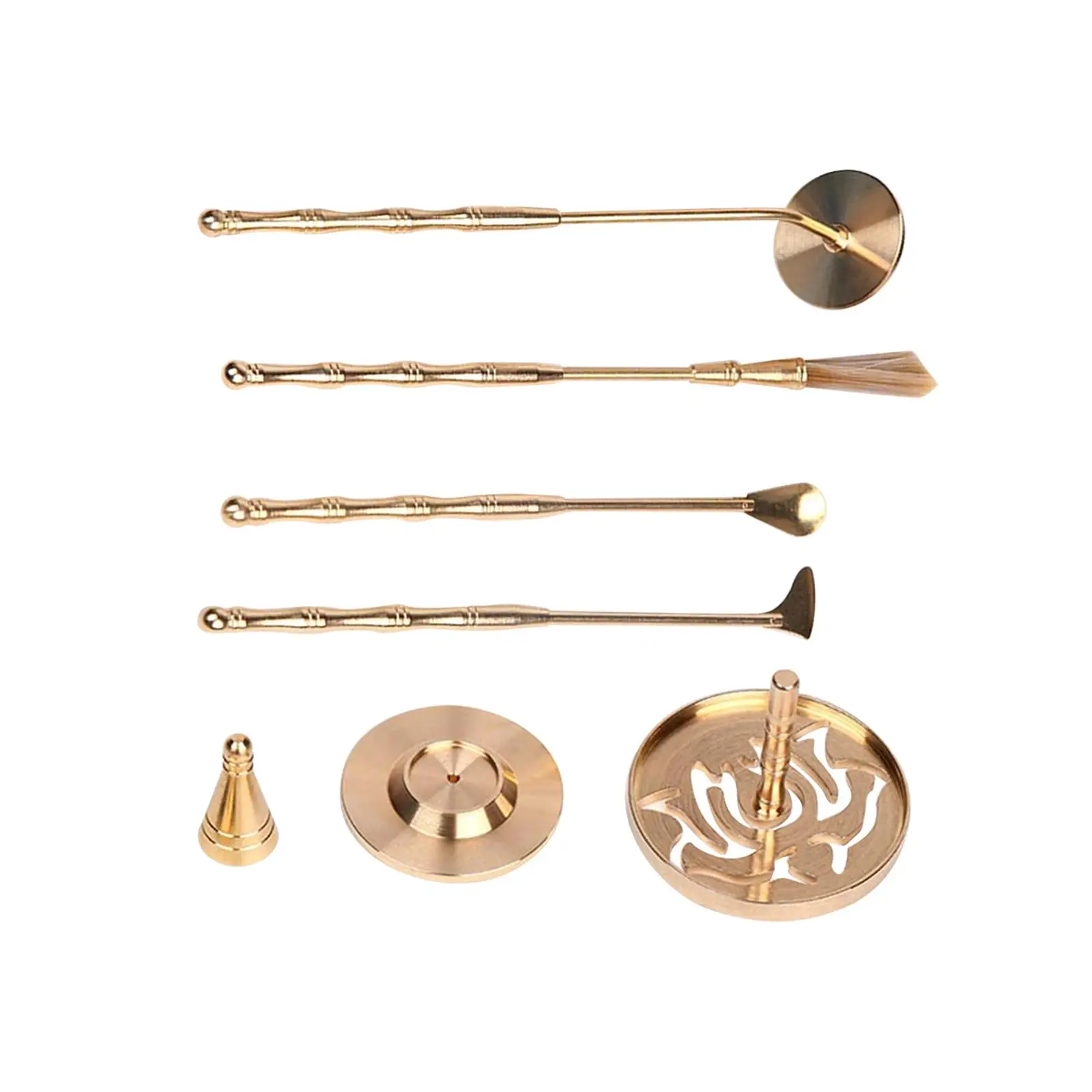 Incense Making Home Decorations Ash Press Temple Portable Incense Spoon DIY Craft Censer Tool Set for Yoga Holidays Gift Party