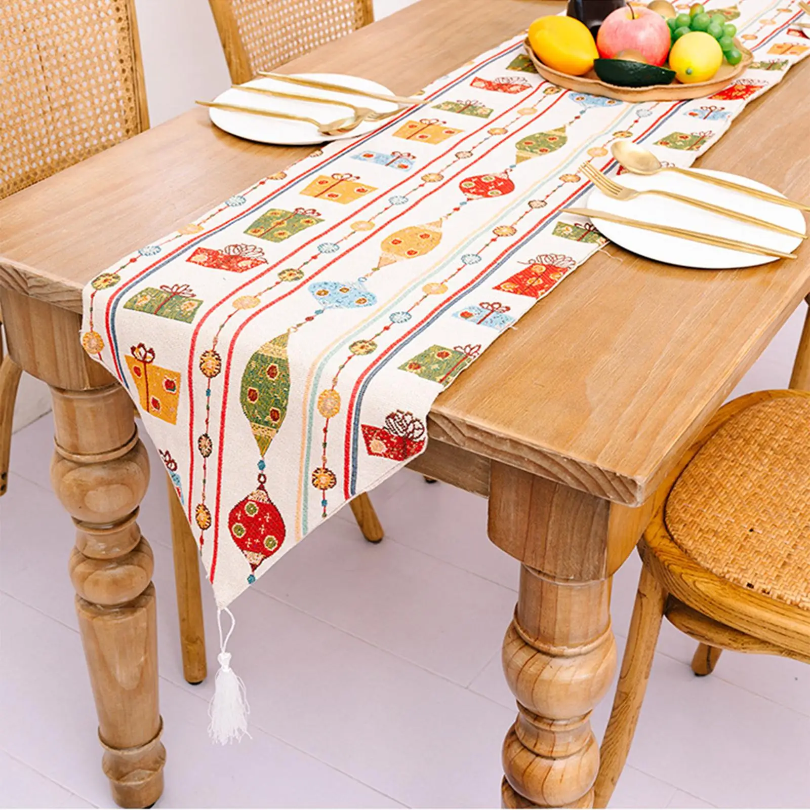 Tablecloth Breathable Decorative Desk Runner for Festival Dinner Parties Holiday