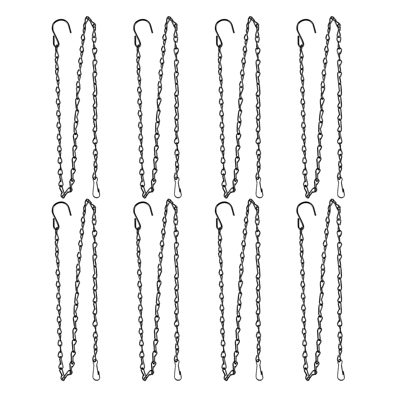 8 Hanging Chain 19.7inch Garden Plant Hangers with Clip & Hook, Easy to Install and Remove