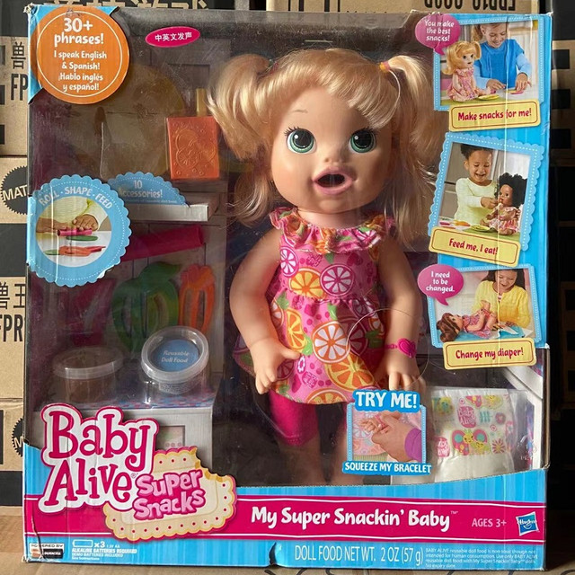 Hasbro Baby Alive Super Snacks Snackin Baby Feeding Pee