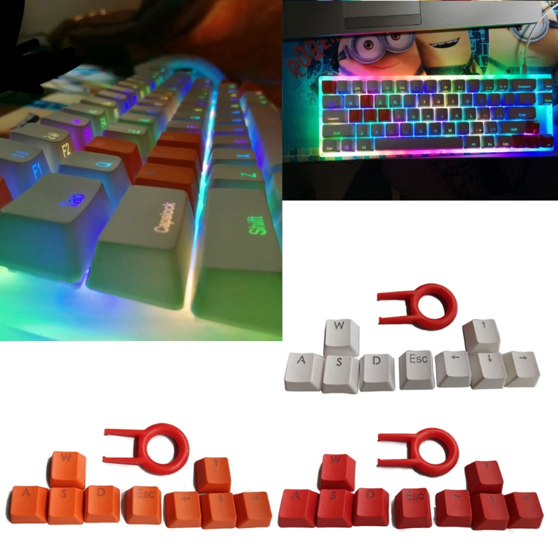 Teclas retroiluminadas PBT com extrator, direção para