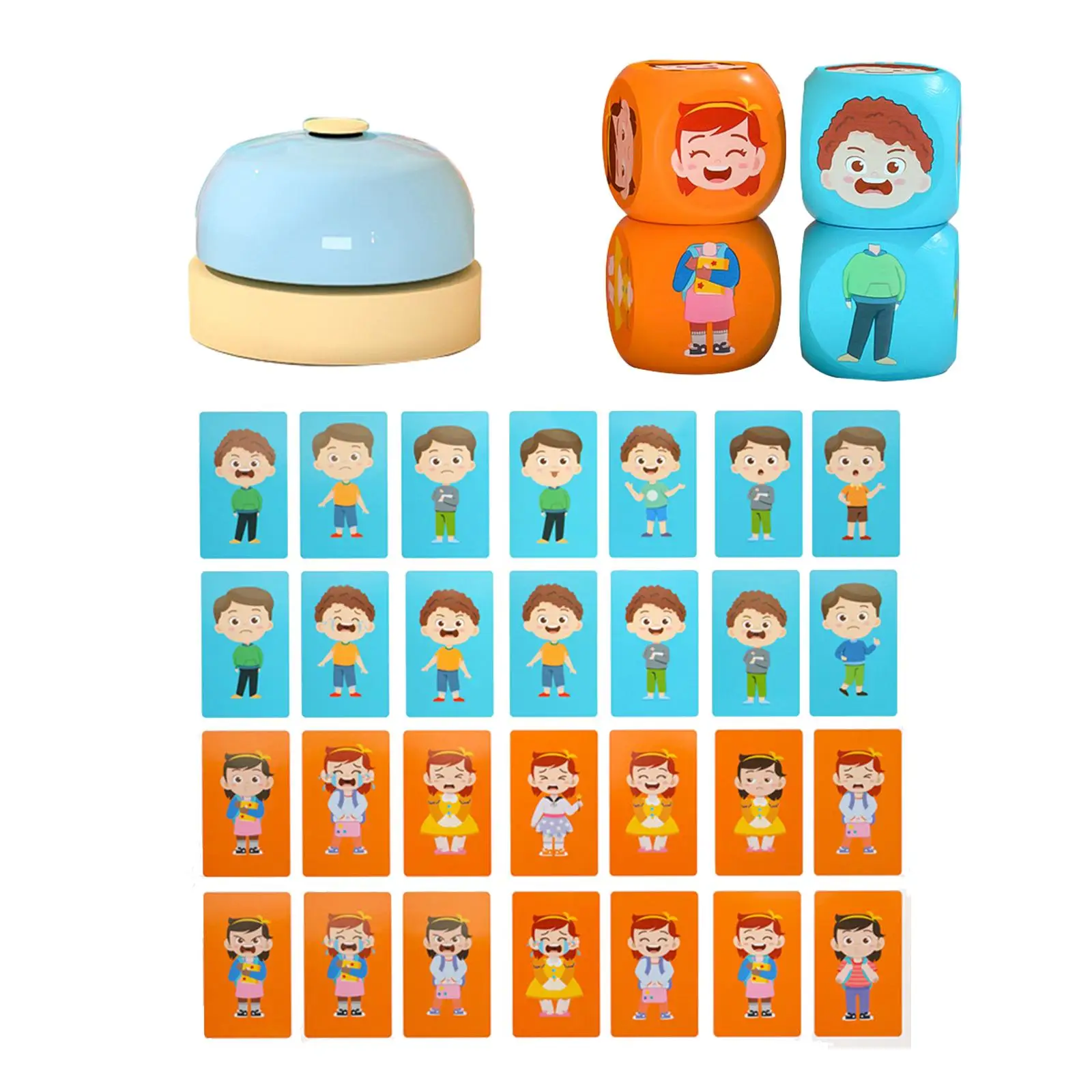 Face Changing Cubes Wood Puzzle Montessori Expression Matching Block Puzzles for Children Preschool Kids and Adults Travel Games