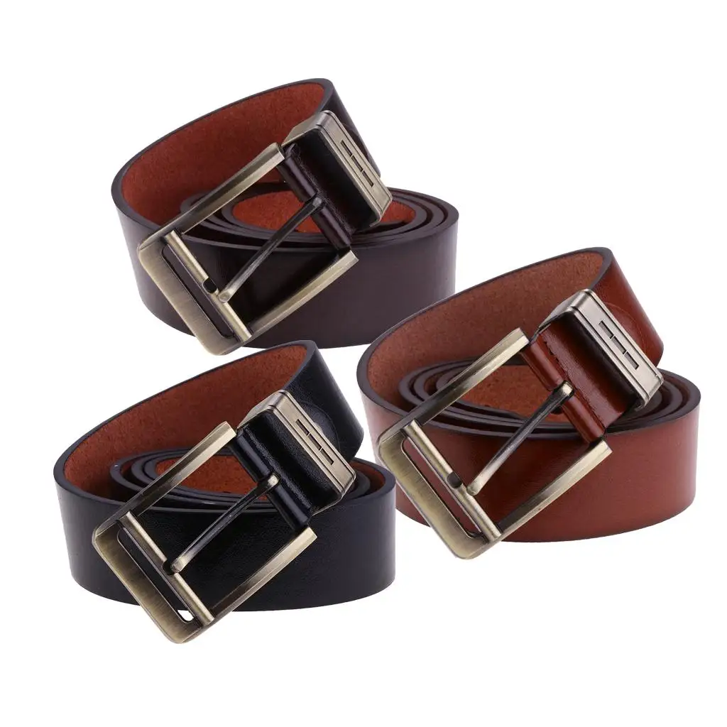 Casual Formal Mens Strap Belt Waistband Pin Buckle Belt Waist Band