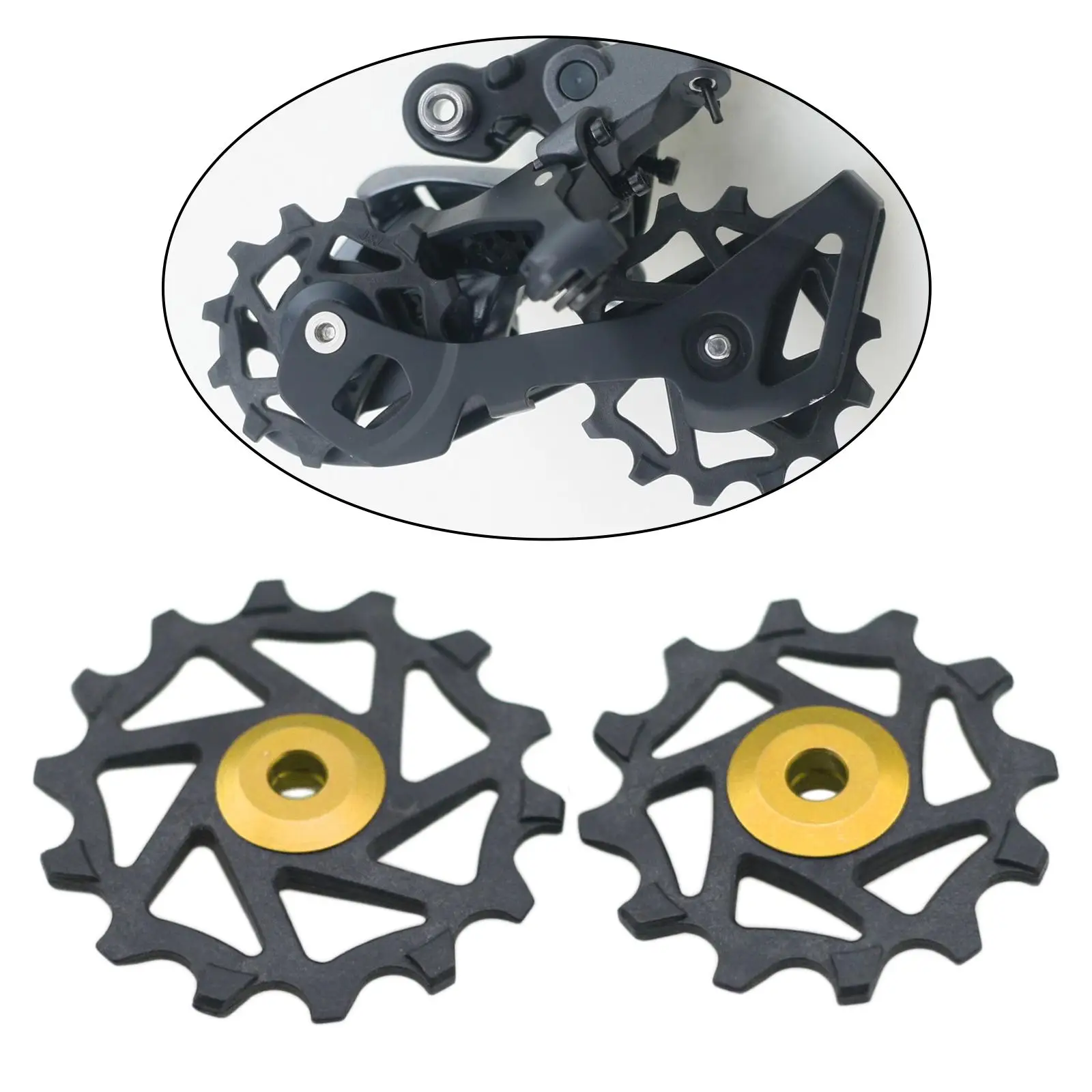 Bike Resin Bearing Jockey Wheel Pulley Bicycle Rear Derailleur Cycling 12T+14T for XX1 X01 Bicycle Cycling Part