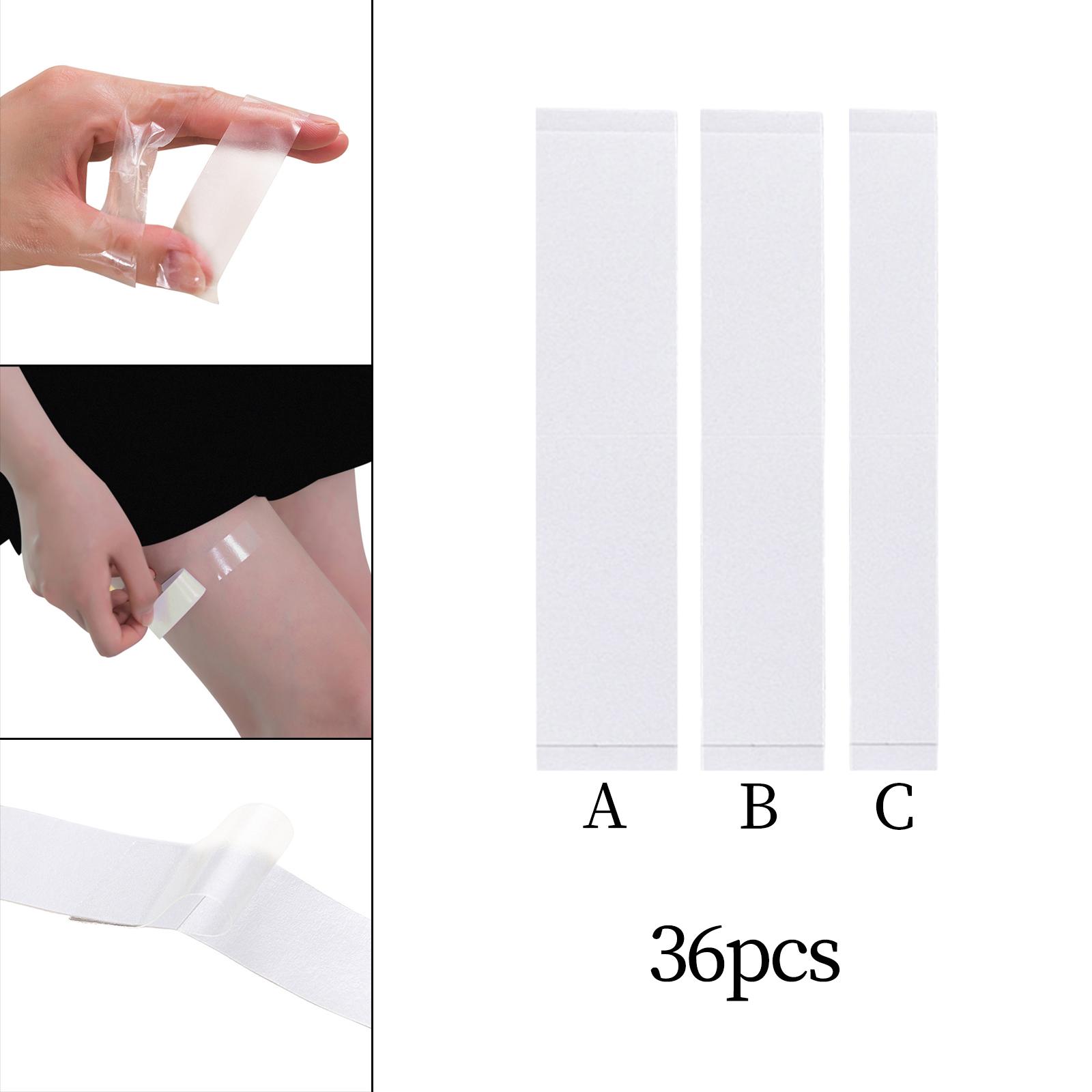 36 Pieces Fashion Cloth Tape Double Sided Anti Slip Clear Lingerie Tape Safe for Clothes All Skin Tones Bra Strap Breast Dress