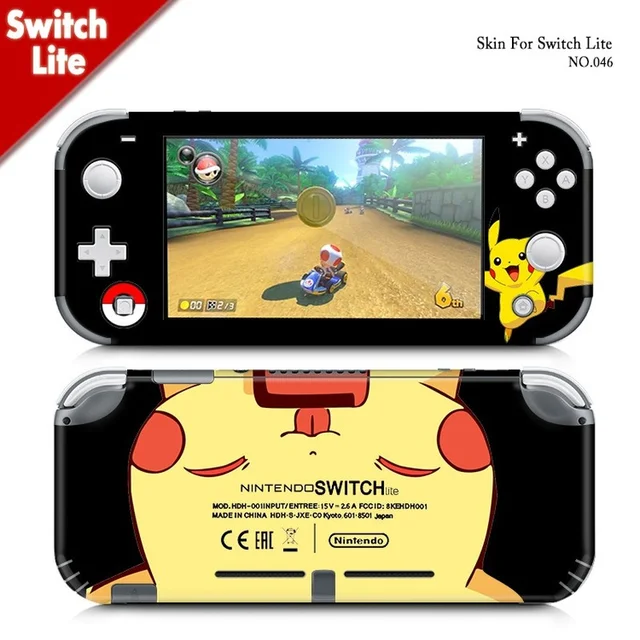 New Pokemon Pikachu Nintendo Switch Lite Yellow Skin Sticker Decal Cartoon  Anime NS Sticker for Nintendo