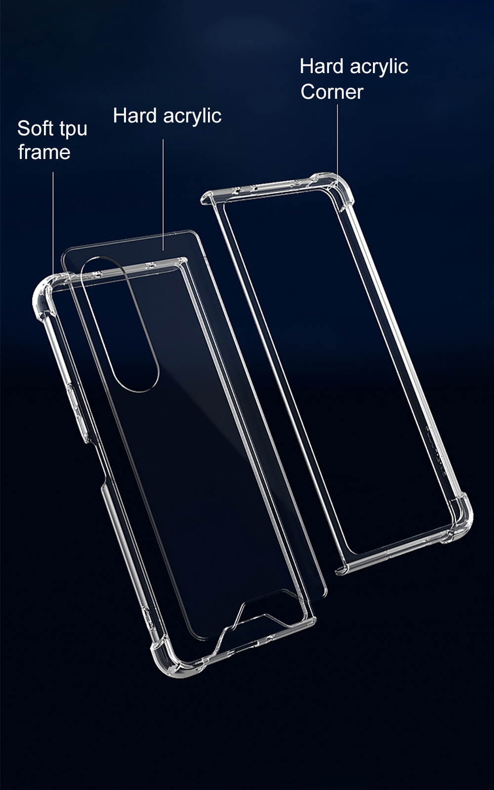 Foldable Case For Samsung Galaxy Z Fold4 Case Flip4 3 5G Cover Reinforced Corner Shockproof Soft TPU Bumper Clear Hard Back Skin motorola g50 case