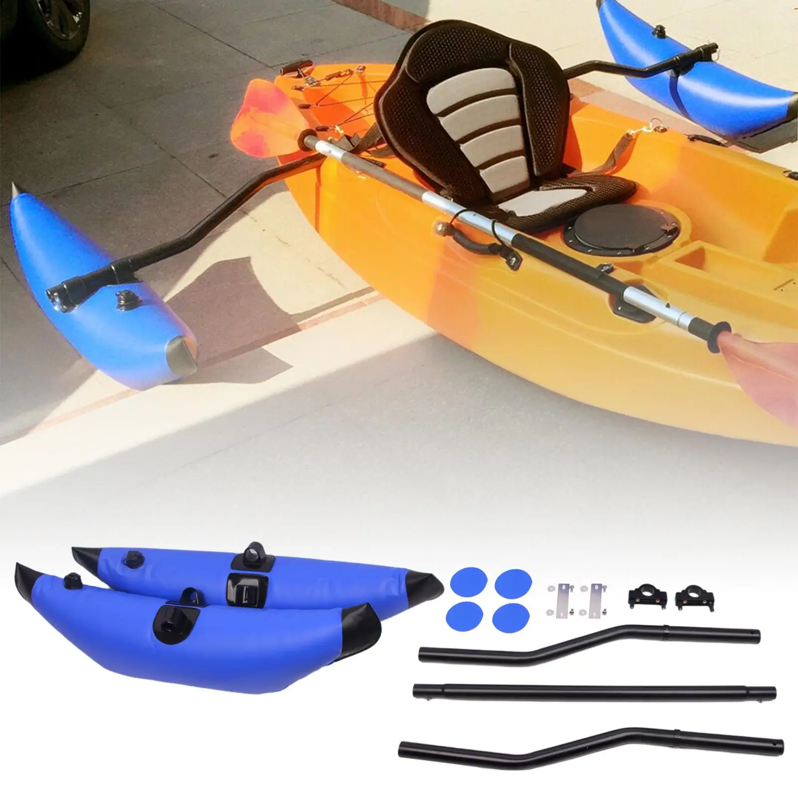 Kayak Stabilization System Inflatable Outrigger Float Rods Paddling Sailing Repair Patches Mount Bar Accessories Equipment