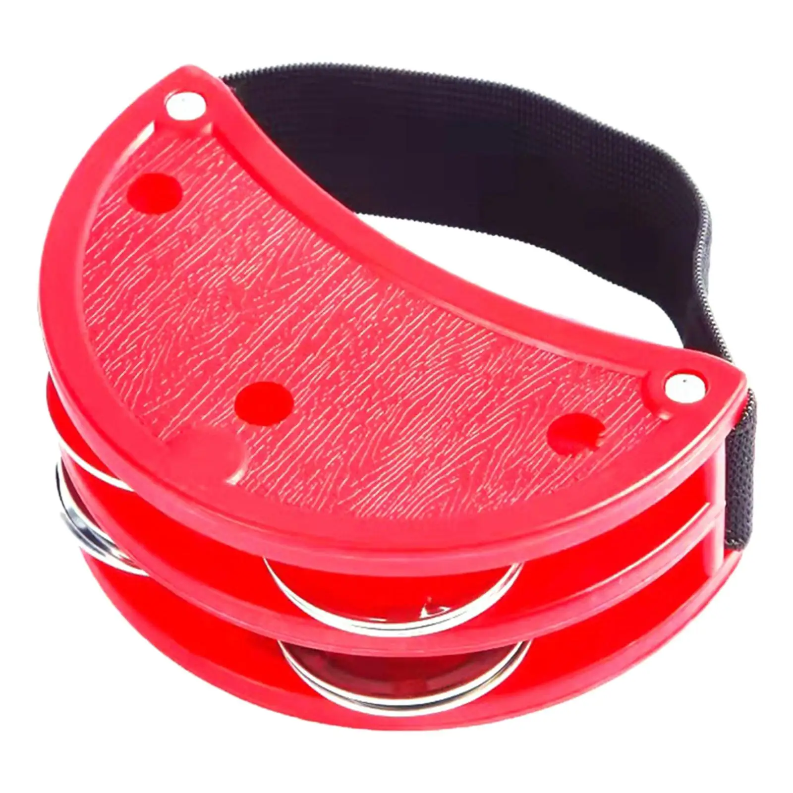 Double Row Foot Tambourine Percussion Drum Metal Jingles for Adults and Kids