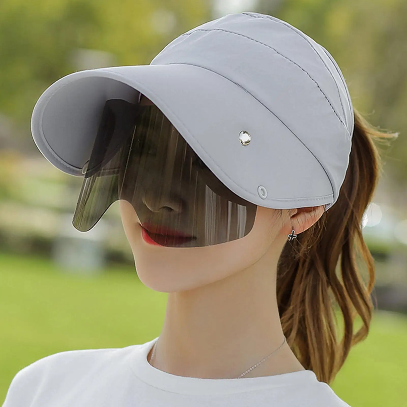 Women Sun Protective Hat Wide Brim Anti-Uv Summer Open Top Floppy Outdoor Beach Outdoor Cycling UV Protection Caps Visor