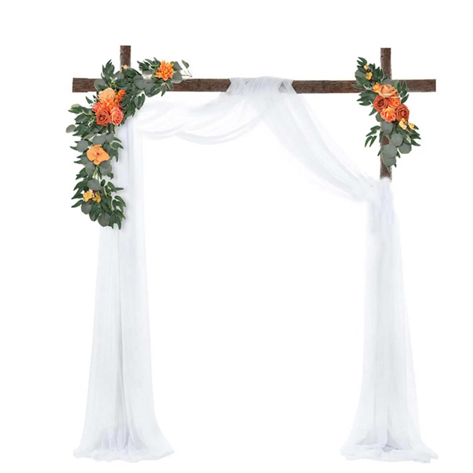 2 Pieces Wedding Arch Flowers Kit Wedding Welcome Sign Flower Garland for Wall Decor