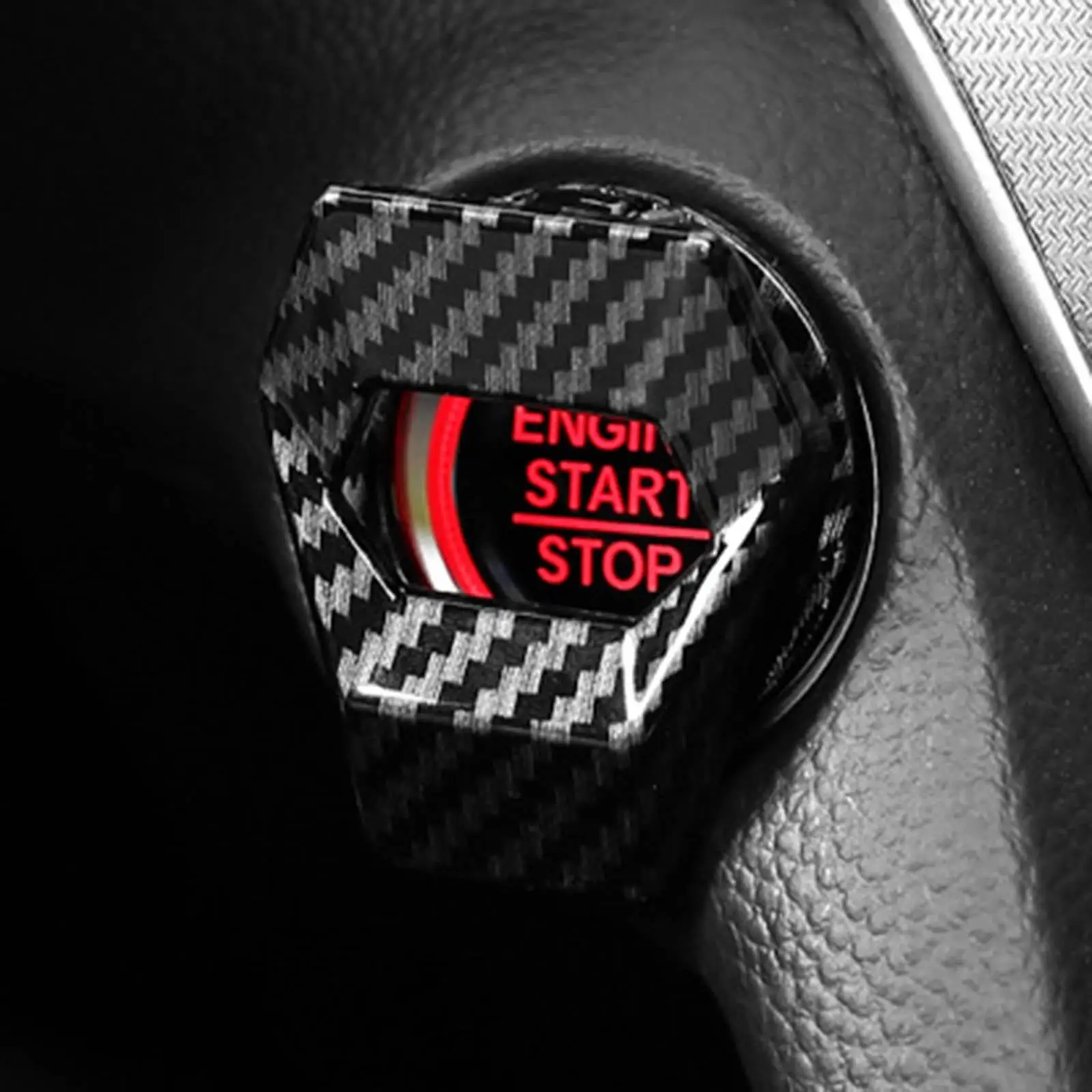 Car Engine Start Stop Button Cover Simple Installation