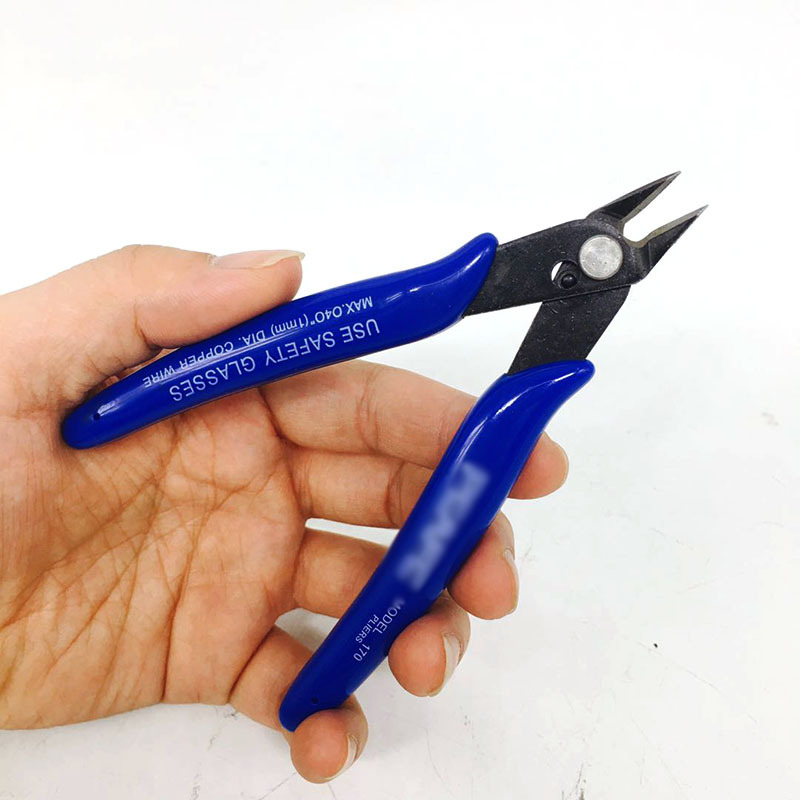 Description Picture 2 of item170 Wire Cutter DIY Trimmer Diagonal Side Cutting Cable Nippers Red Blue Pliers Hand Mini Snips Flush Nipper Trimmer Hand Tools