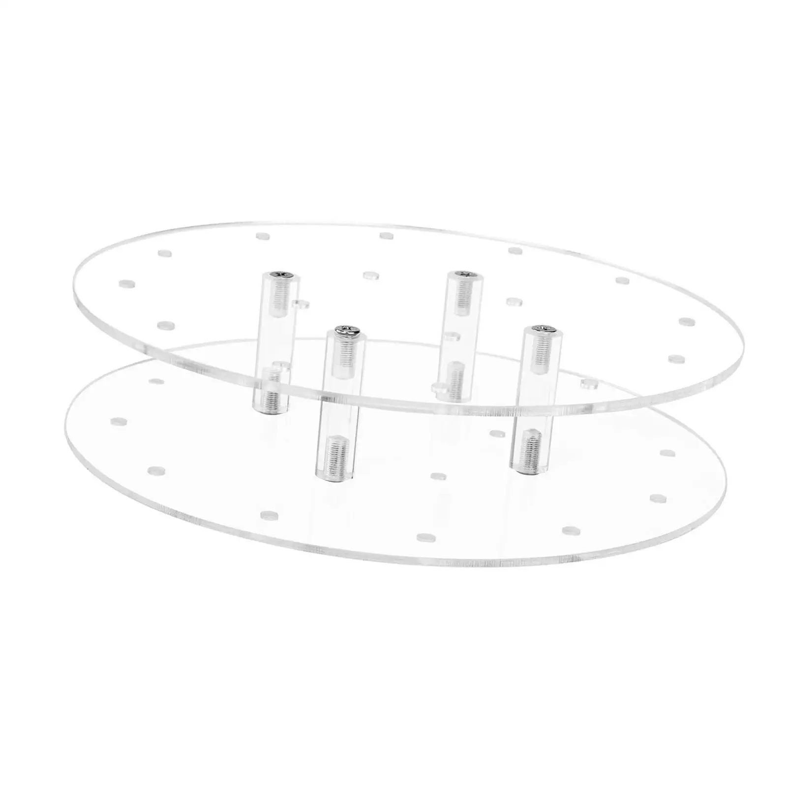 16 Holes Cake Holder, Acrylic Cake Display Stand, Transparent Round Candy Holder for Thanksgiving