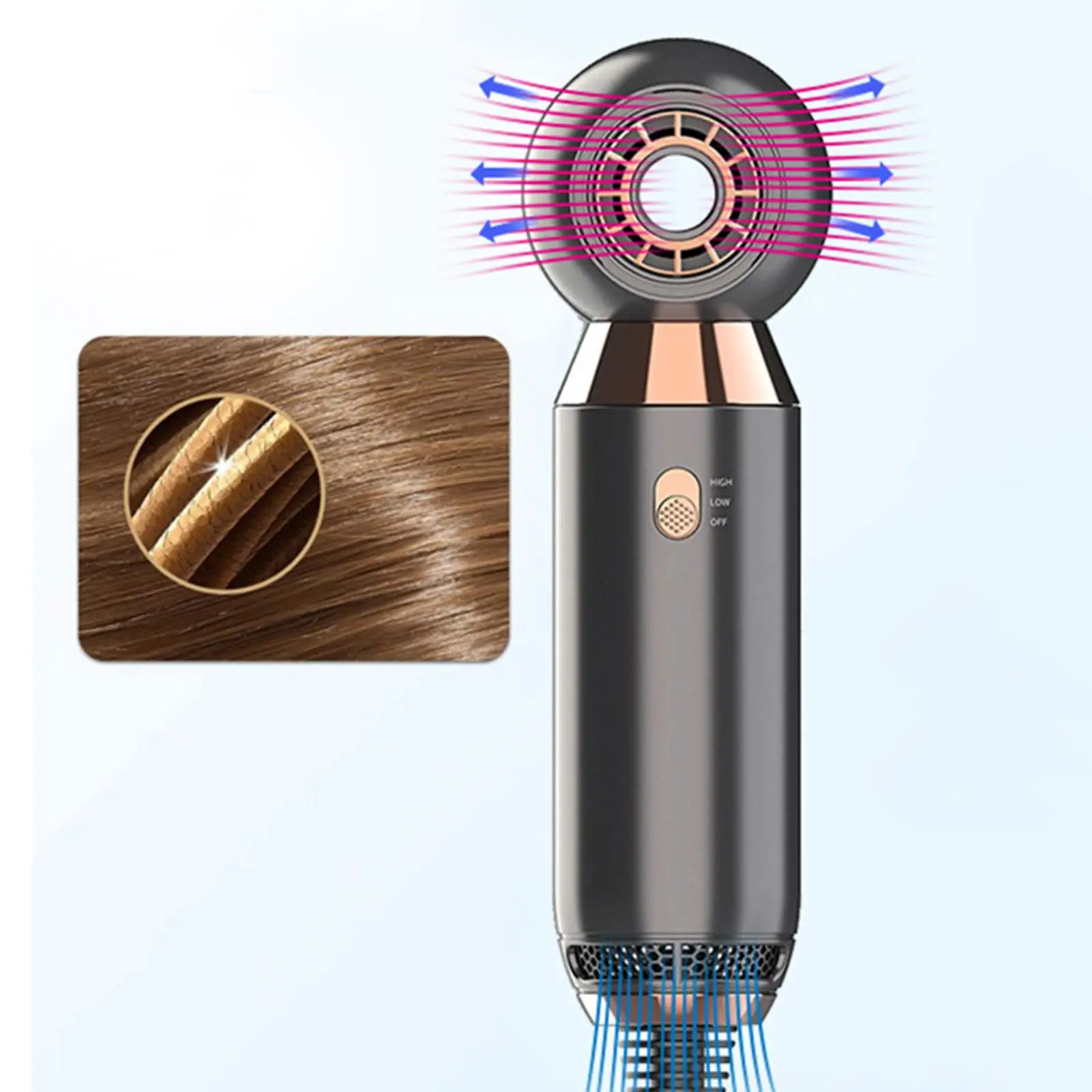 Household Hair Dryer Hammer Diffuser for No Hair Damage Curly Hair Dormitory Salon