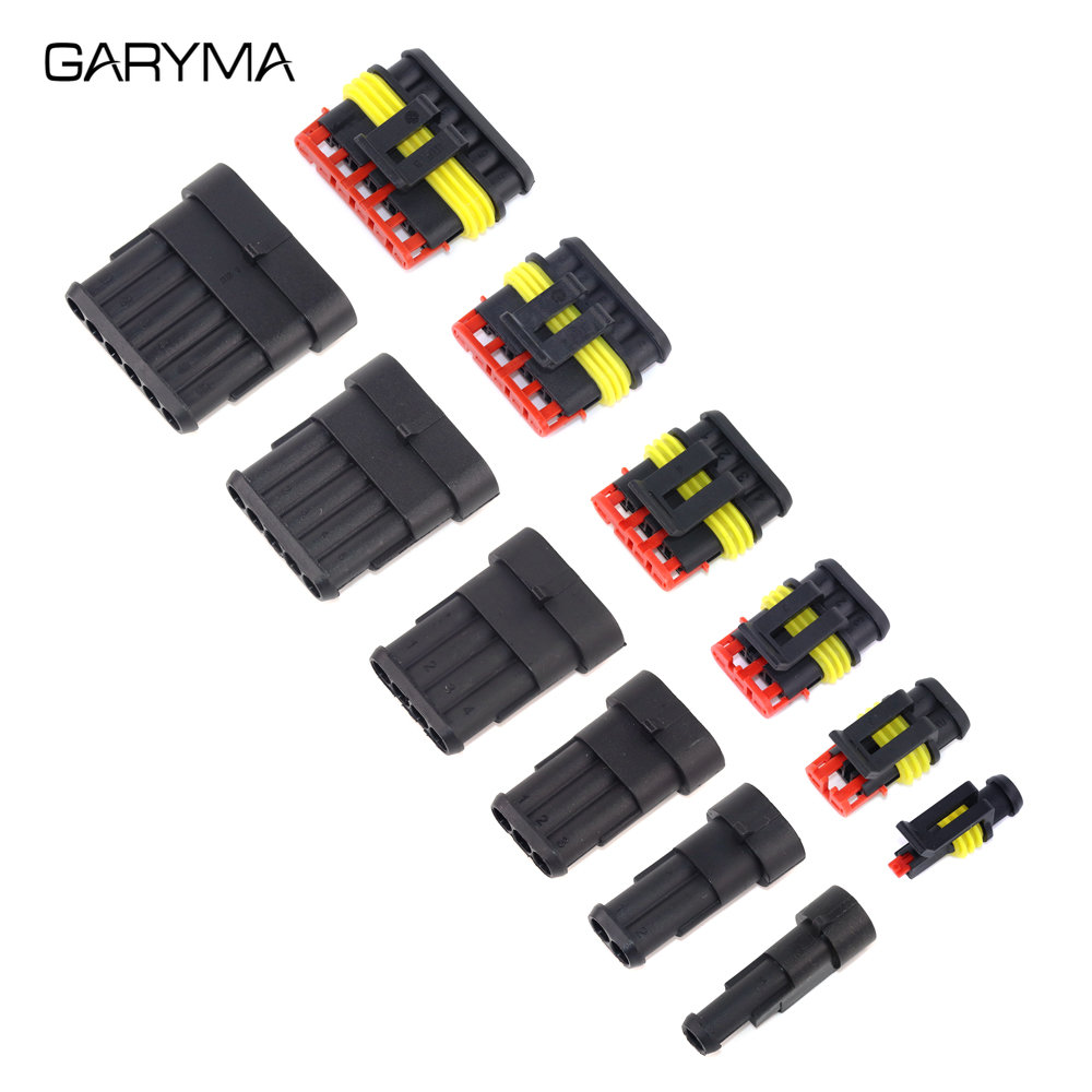 Description Picture 2 of item1 Set 1/2/3/4/5/6 Pins Way AMP Super Seal Waterproof Electrical Wire Automotive Connector 1.5 Male and Female Plug for Car