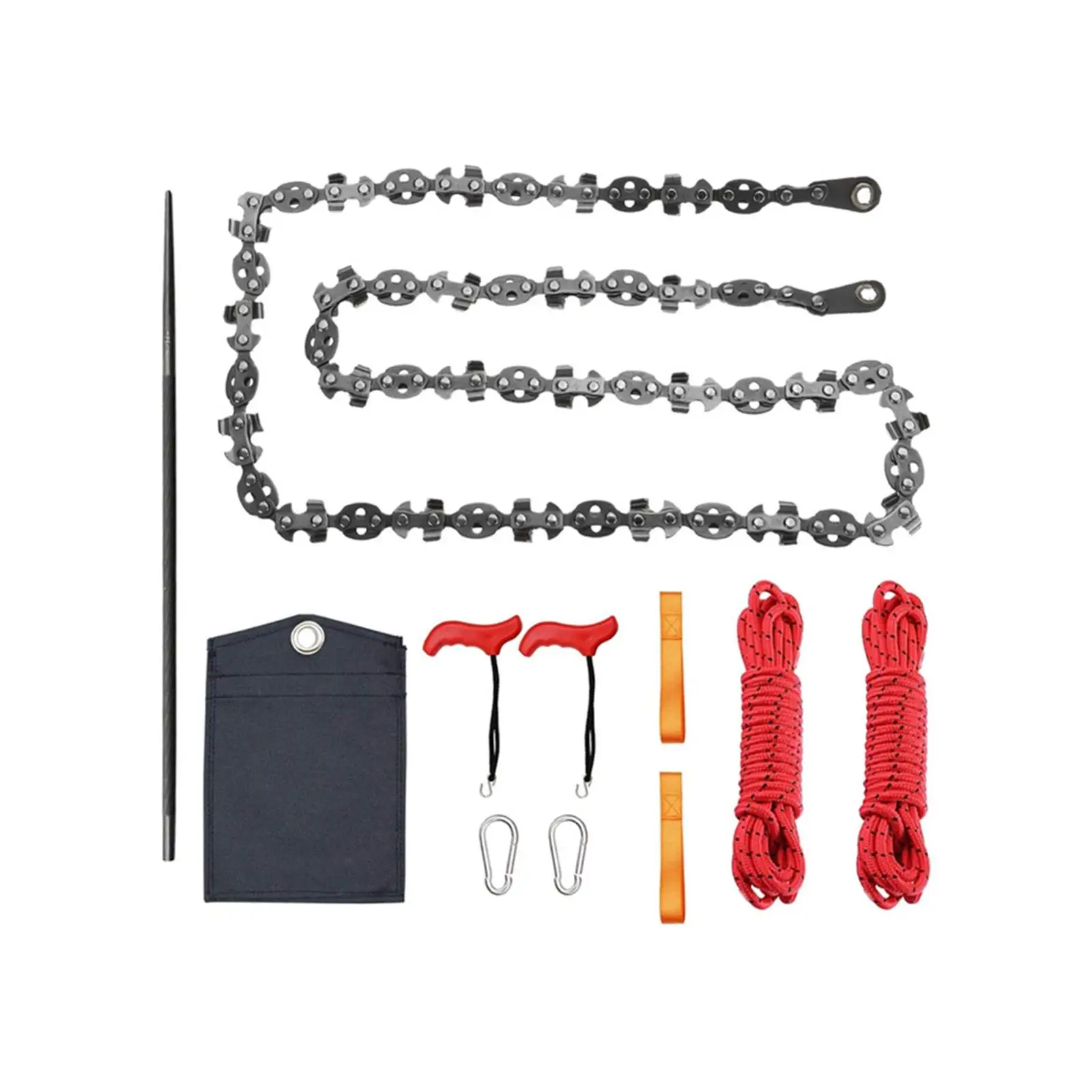 Pocket Saw Includes Ropes, S Hooks, Carabiner and Accessory Wood Cutting for Camping Outdoor Emergency Fishermen Gardening