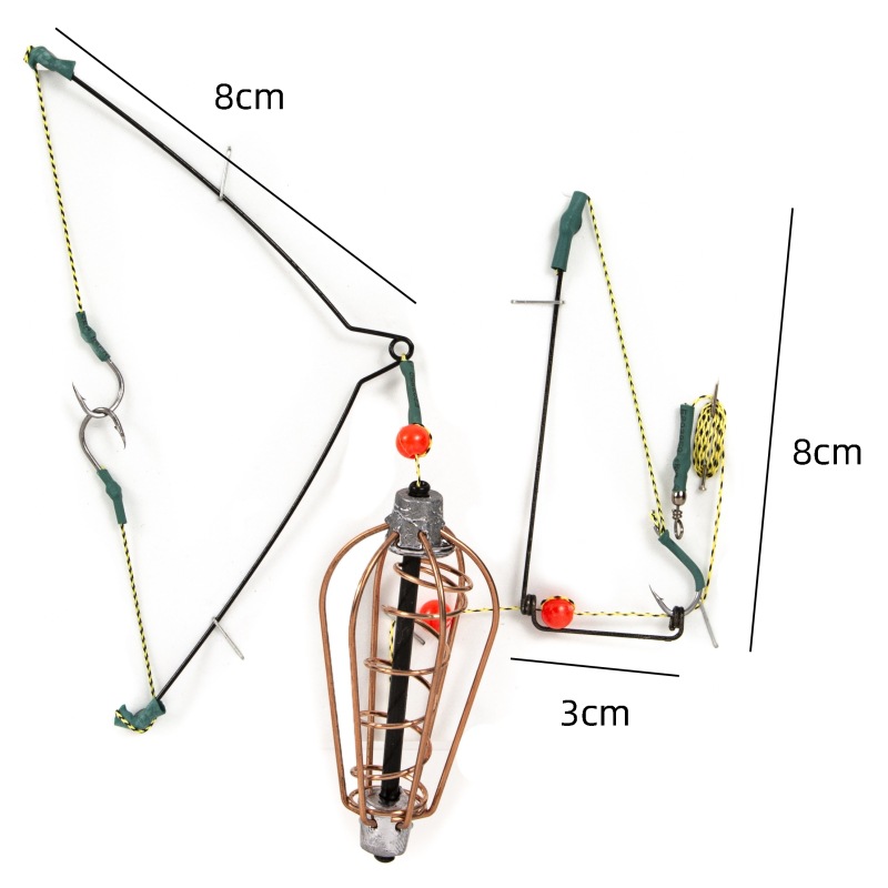 15G 20G 25G 30G Explosion Angelhaken Angelköder Köder Falle Feeder Käfig Scharfer Angelhaken mit Edelstahlfedern – Detail 9