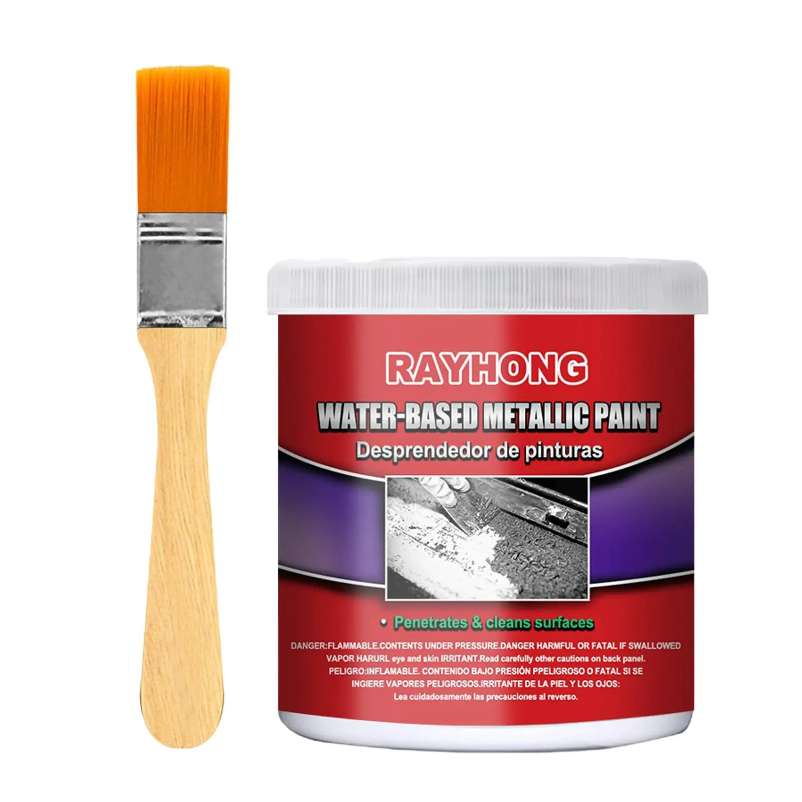 Rust Paint 100G with Brush Car Chassis Derusting Metal Rust Remover for Railings Marine