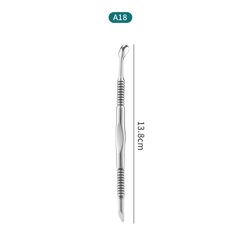 Stainless Steel Double-Ended Cuticle Pusher - Nail Care Tool