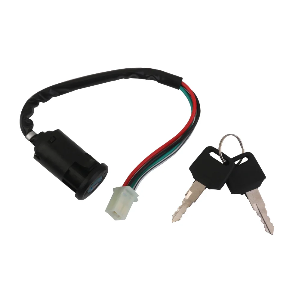 Ignition starter key switch Terminal Wire Digger 2 Keys Suit for Universial Quad & Dirt Bikes