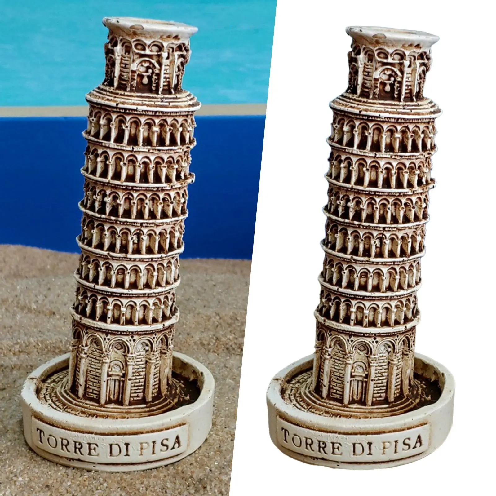 Tower of Pisa Pisa Piazza Miniature Antique Statue Model Home Ornament