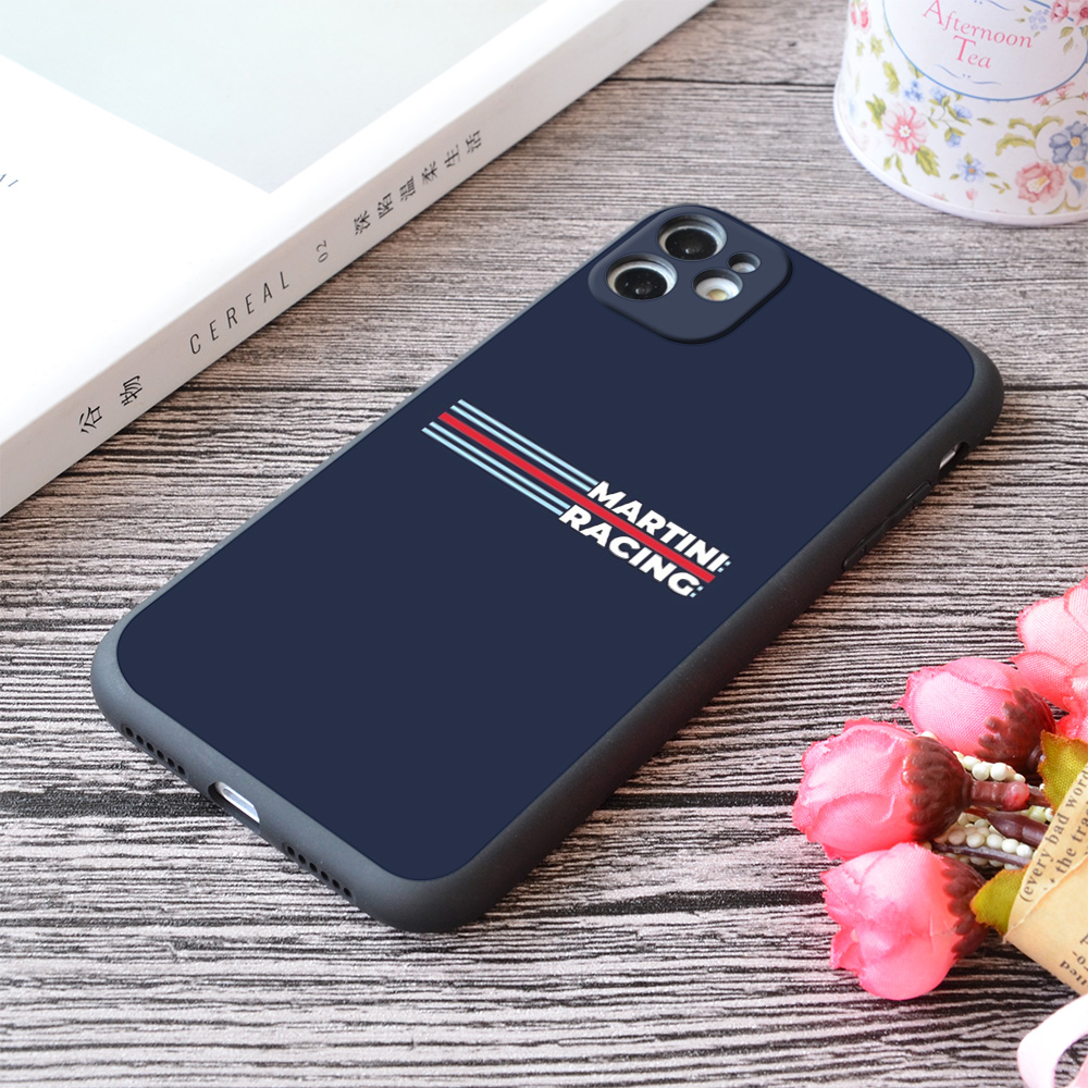 motorola one 5g ace phone case Martini Pattern Print Soft Silicone Matt iPhone Case For Apple 11 Pro Max Series Carbon Fiber Racing Stripes No7 No23 70 F1 moto g stylus 5g case