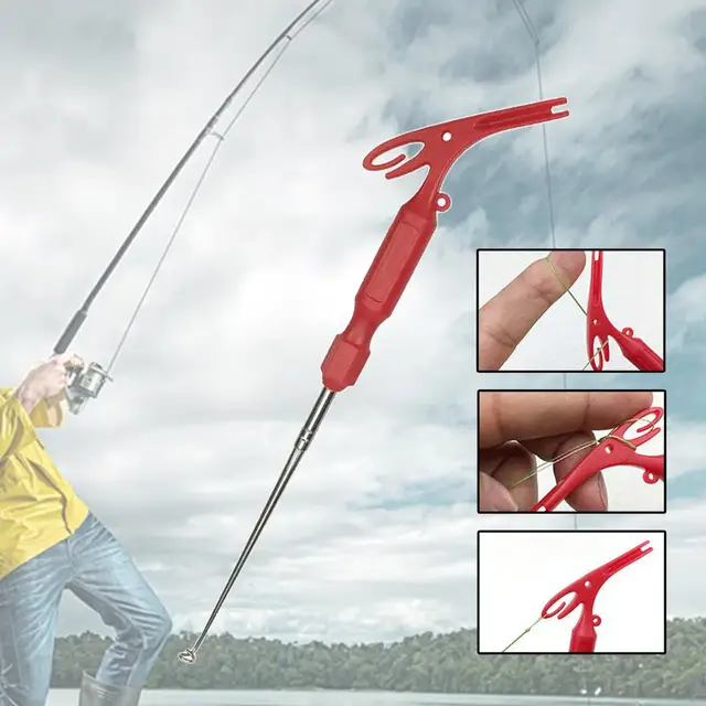 3 in 1 Fishing Hook Quick Remover Multi Loop Knot Tying Tool Tie