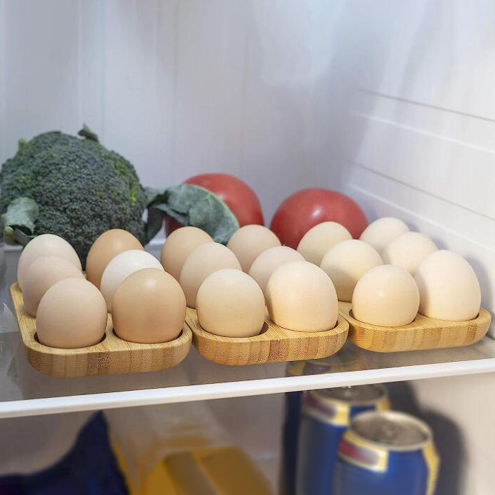 Egg Holder Double Row Egg Organizer Rack for Household Refrigerator Tabletop