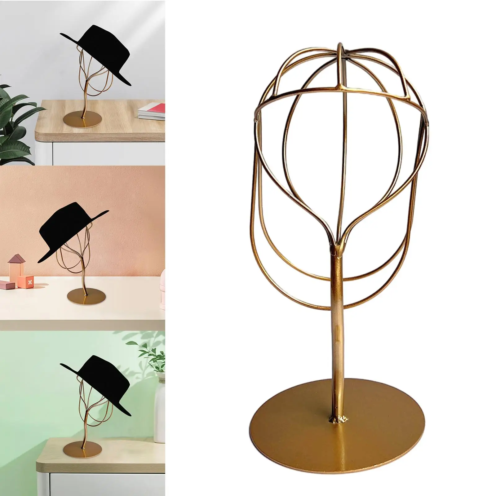 Iron Hat Stands Sports Hat Stands Display Stand Mannequin Hat Holder Storage Stand for Salon Home