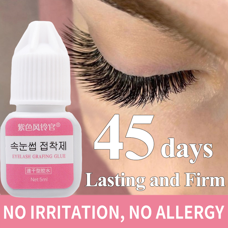 Best of 5ml Quickily Drying Grafted Eyelash Glue No-irritant Waterproof Eyelashes Extension Glue 45days Lasting Firm Lash Glue Makeup Reviews & Tips